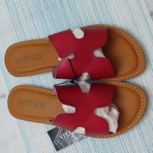Red sandal size 9 by Vitalia from shoe carnival.